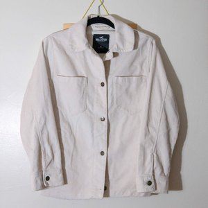 Hollister Corduroy White Shirt Jacket
